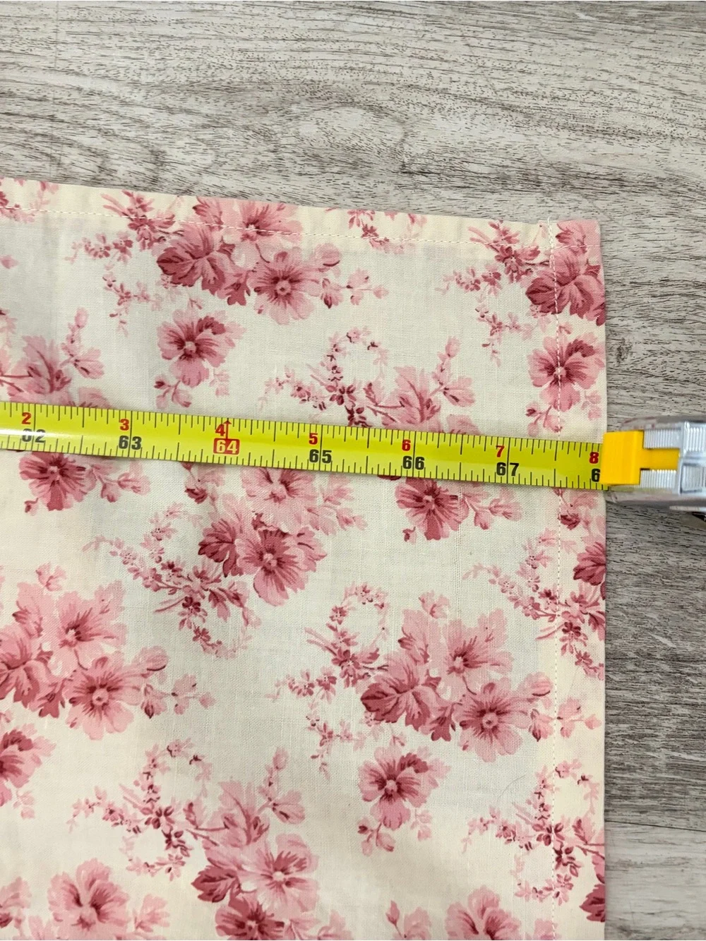 Handmade 90s Floral Curtain Panels Set 4 Plus extra fabric Cottagecore Pink Farm